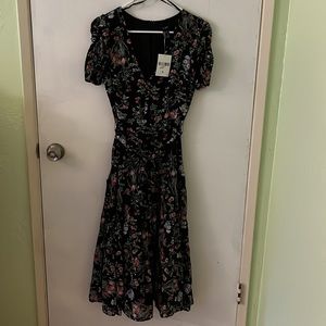 NWT Forever 21, Size Small- Black Floral Dress